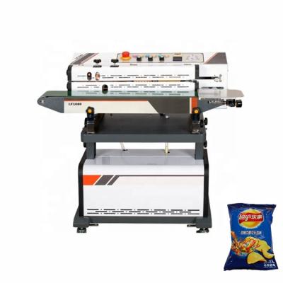 China Continuous Food Air Suction And Gas Band Sealer Rinse Vacuum Inflating Bag Sealing Machine With Code Printer for sale