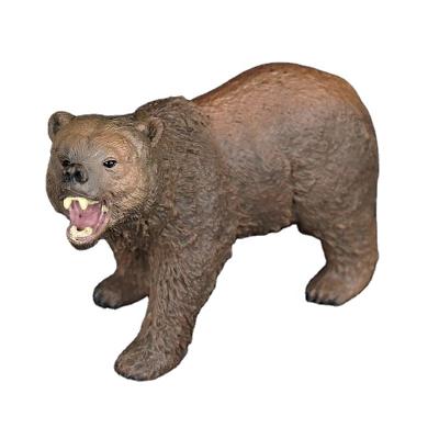 China PVC Plastic Simulate Animal Toys PVC Brown Bear Model Toy for sale