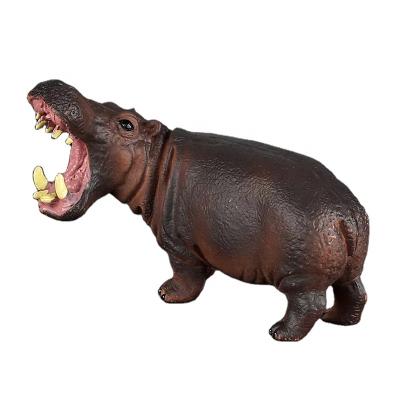 China New PVC Plastic Wild Plastic Hippo Toys Model Animals for sale