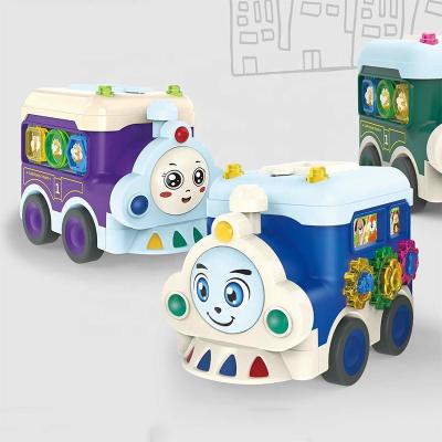 China Cartoon Inertia Kids Toy Train Diecast Set for sale