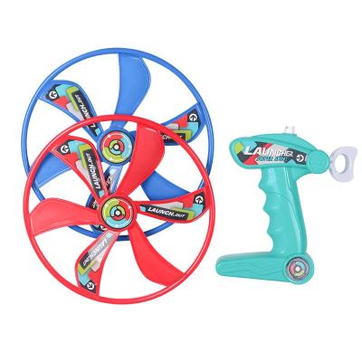 China Wholesale Flying Disc Wire Saucer Pulling Wire Saucer Outdoor Sport Toys Spinning Pull Line Disc Thrower Toy for sale