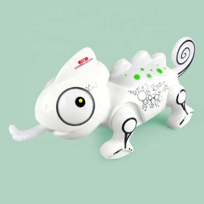 China Plastic Chameleon Toys Box Flip Tail Stick Electric Tongue Walking With Light Music 31*11*14cm for sale