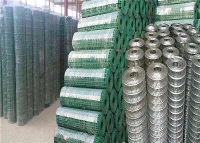 China 1/2'' 1'' Green color pvc coated black galvanized iron wire welded mesh roll for sale