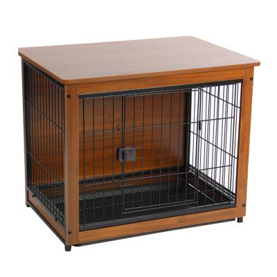 China Breathable Steel Wooden Pet Cage Structure Dog Cage Villa Pet Barrier House Supplies for sale