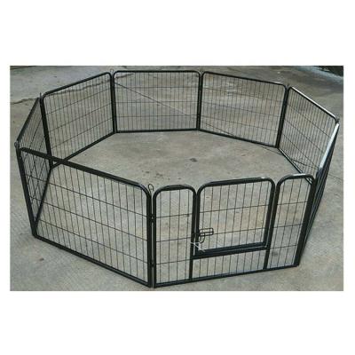 China Indoor Foldable Pet Breathable Outdoor Black Dog Fence Metal Pet Cage Stock Pet Supplies for sale