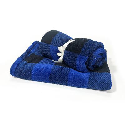 China Viable Blue Dog Print Plaid Flannel Blanket Manufacturers Wholesale Customization for sale