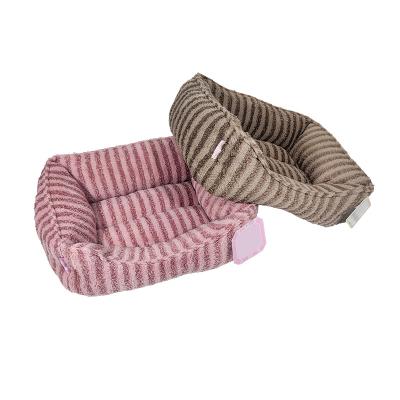 China Breathable Custom Made Pet Bed Square Velvet Teddy Manufacturers Small Dog Bed Cat Bed Autumn And Winter Sleeping Dog Bed for sale