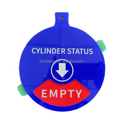 China Custom 8cm Hospital Brand Fashion Logo Hospital Oxygen Cylinder Status ID, Equipment Status Tag, Device Status Signage for sale