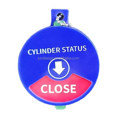 China Hospital 12cm HD Acrylic Hospital Oxygen Cylinder Identification, Equipment Tag, Device Status Signage for Gas Cylinder for sale