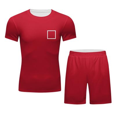 China Breathable R Breathable Shorts Sleeve T-shirts And Shorts Sets Inner Short Sleeve Polyester T-shirt Polyester Shorts Sleeve T-shirt And Short Pants for sale