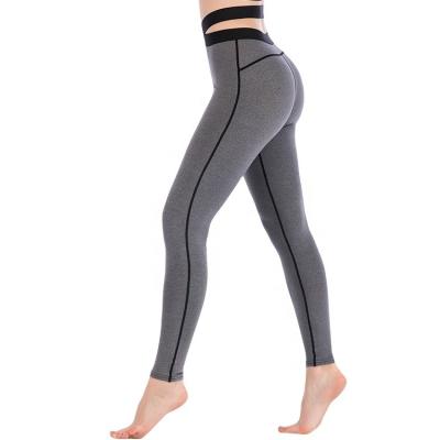 China High Waist Antibacterial Antibacterial Custom Nylon Spandex Cuffs Shaping Pantyhose Women Yoga Pants Cuffs Pants for sale