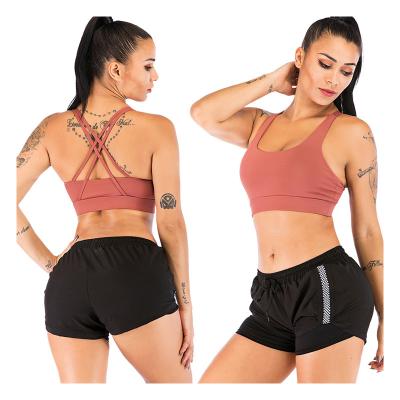 China Running Antibacterial Antibacterial Women Fitness Clothes Top Custom Logo Shockproof Sports Bra Casual Bra for sale