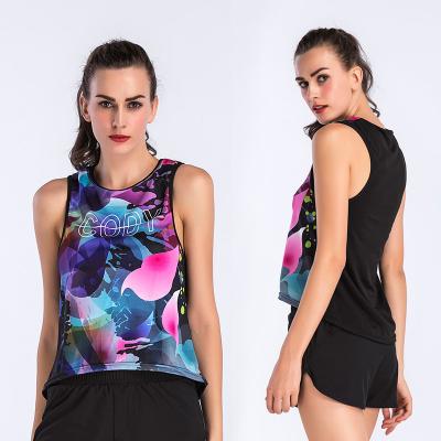 China Women Gym QUICK DRY QUICK DRY Cool Dry Wear Custom Design Colorful Sublimation Fitness Tank Tops Women Ladies Print Sexy Designer Tube Tops for sale