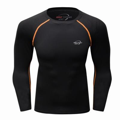 China Custom Anti-Pilling Anti-Pilling Long Sleeve Fitness Gym Clothes Mens Vacuum Compression Running Shirts for sale