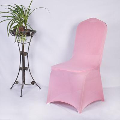 China Custom Party Supplies Tables and Chairs Covers Elastic Stretch Spandex Sheer Color Chair Cover Banquet Chair for sale