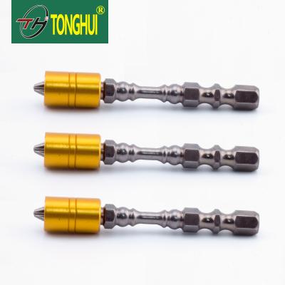 China Air Screwdriver Head 6.3mm Length Sliver Color Strong Magnetic Screwdriver Bit For Angle Grinder for sale