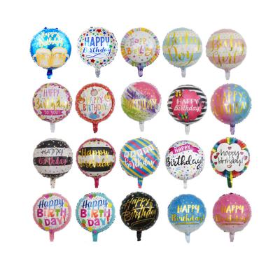 China Party Decoration BLN Foil Balloons Supplier 18 Inch Happy Birthday Balloons Party Decorations Helium Globos Balloons for sale