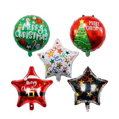 China Party Decoration BLN 18 Inch Round Star Shape Xmax Globos Merry Christmas 2022 Party Decoration Mylar Foil Bulk Helium Balloons for sale