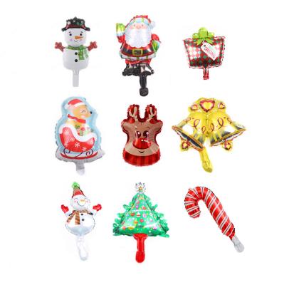 China BLN Decoration Mini Cartoon Christmas Character Foil Balloons Small Snowman Mylar Globos Helium Balloon Factory for sale