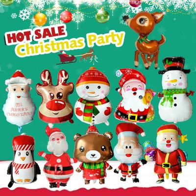 China Party decoartion BLN Party Supply Christmas Decorations Foil Balloon Santa Deer Balloons Mylar Helium Globos Balloon for sale