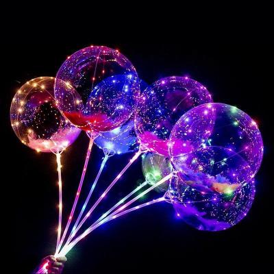 China Bobo Balloon with Feather BLN 18 inch Transparent Bobo Balloons with Clear Feather Party Supplies Bobo Balloons Decorations for sale