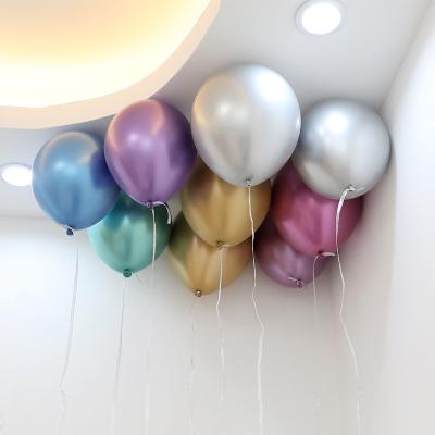 China 12inch 1.8g 2.8g mix color metal latex balloons birthday party decoration wedding decoration balloons gift toy for sale