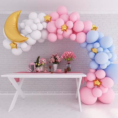 China Toy Latex Balloon Set Mylar Foil Star Moon Balloon Arch Garland Kit Birthday Baby Shower Party Supplies Gift for sale