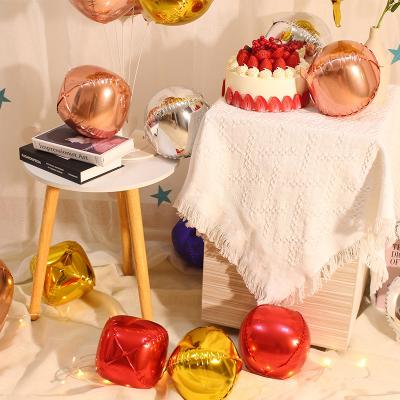 China Gift Toy Hot Selling Colorful 10/15/18 Inch Birthday Party Decorations Perfectly Round 4D Foil Balloons for sale