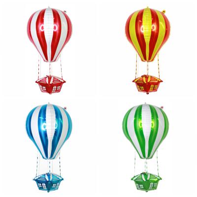 China Party Decoration BLN 22 Inch 4D Hot Air Shaped Foil Balloon Factory Birthday Wedding Party Decor 4D Helium Balloon for sale