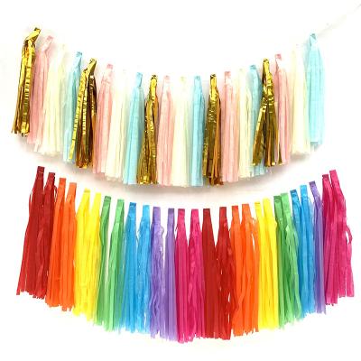 China 2022 New DIY Balloon Decoration Braid BLN 40 Paper Tassels Bobo Balloon Accessories Colorful Colors Tassels Foil for sale