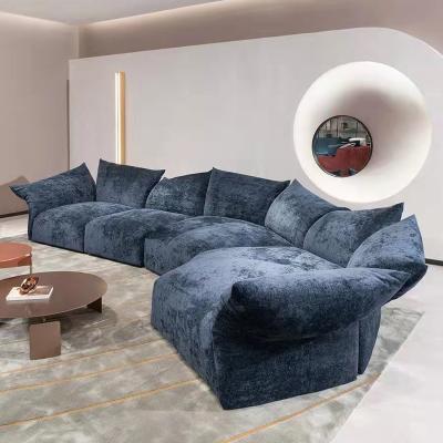 China Customizable Luxury Italian Home Modern Fabric Furniture Sectional Sofa Set Furniture Living Room for sale