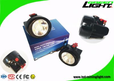 China lámpara de casquillo minera sin cuerda de la prenda impermeable 4000lux capacidad recargable Mini Miner Headlight de la batería 2.8Ah de 1 vatio en venta