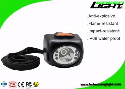 China Wearable Digital Cordless LED Mining Light 4000lux Brightness With Safety Rope for sale