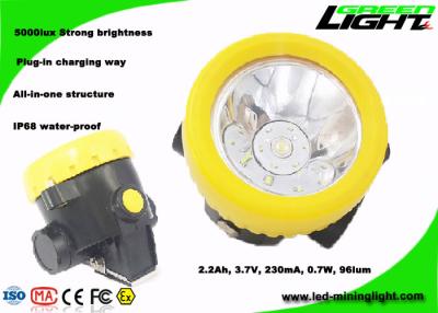 China 230mA 4000lux Cordless Led Mining Lamp Underground 96lum for sale