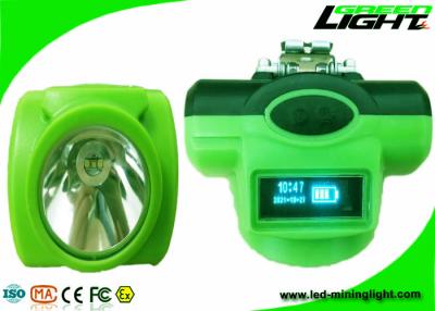 Chine Radio imperméable magnétique Cree Led Helmet Hat Lamp du lux GLC-6 du lum 13000 d'USB 232 de lumière sans fil de chapeau d'affichage d'OLED à vendre