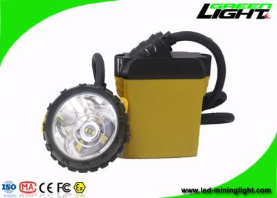 China 25000 Lux 10,4 Ah Wiederaufladbare LED-Bergbaulampe 800 mA Wasserdichter IP68-ABS-PC-Bergmannscheinwerfer mit Kabel zu verkaufen