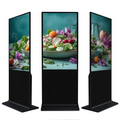 China Buildings 49 Inch Advertising Screens Ad Player Vertical Floor Standing Full Color Digital Signage Indoor LCD Advertising Display AC Kiosk for sale