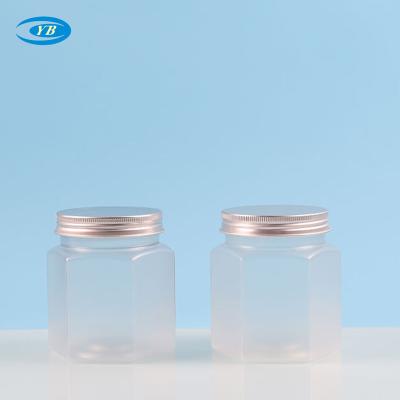 China Cosmetic jar Pet plastic face  cream bottle transparent cosmetic face body scrub container plastic bottle for sale