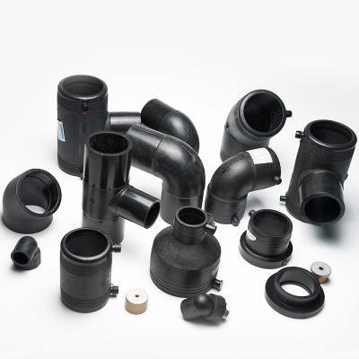 China Professional Corrosion Resistance Fabrication HDPE Pipe Fittings Fusion 90 Elbow For Water Supply for sale