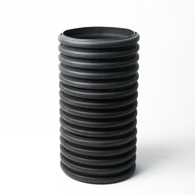 China Corrosion Resistant PE HDPE Double Wall Corrugated Outlet 1000mm Plant Drainage Pipe for sale