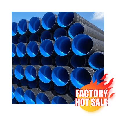 China Corrosion Resistant HDPE Double Wall Corrugated Drainage Pipe Polyethylene Pipe for sale