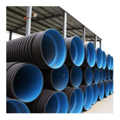 China HDPE Corrugated Drainage Pipe pe100 Corrosion Resistant Double Drain Wall for sale