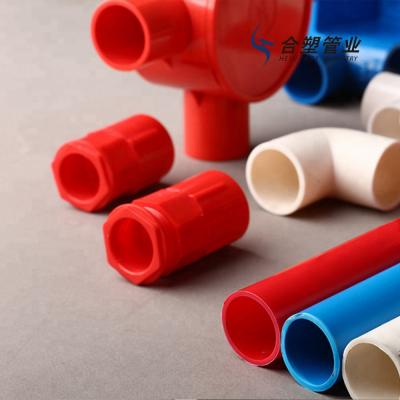 China Factory Outlet Light Blue Color PVC Pipes And Fittings Insulation Tube Pipe For Wire Protection for sale