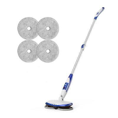 China LEDs to illuminate the dark floor. 2021 Powerful Rotating Spray Broom, Similar With BOBOT But Cheaper Electric Broom For Wet And Dry Floor Cleaning With Clean Bucket for sale