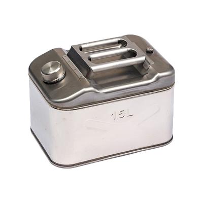 China Portable 304 stainless steel square thickened oil drum, 10-35 outdoor refueling special drum, and reserve oil tank for sale