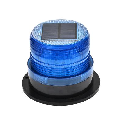 China Low energy consumption and high visibility 12V24VLED solar engineering explosion flash light, large magnetic red blue yellow warning light for sale