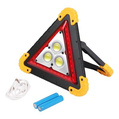 China Easy to identify Car emergency safety tripod warning sign with LED light, car parking reflective folding tripod for sale