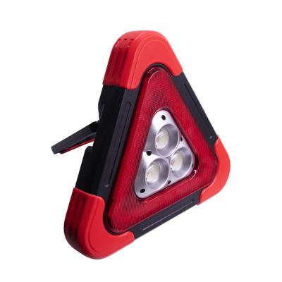 China Easy to identify Solar triangle warning sign, multi-function emergency warning triangle with LED light, self luminous multiple light modes for sale