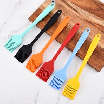 China Sustainable Silicone Baking Kitchen Utensil Oil Brush Cookware Toxic Free Silicone Brush BBQ Baking Pastry for sale