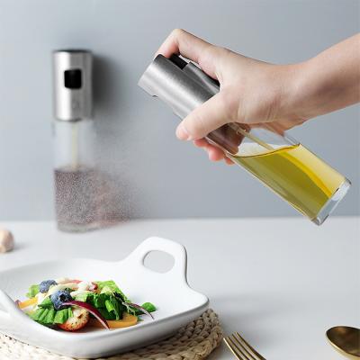 China Viable Portable Steel Grilling Dispenser Olive Oil Glass Bottle Sprayer Dispenser Stainless for sale